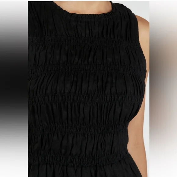 Dissh Lessi Black Linen Maxi Dress - Picture 4 of 5